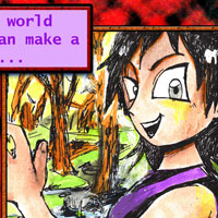 Fran and Gram's journey outside their village